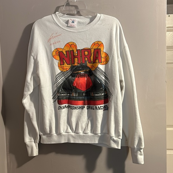 Vintage Delta NHRA USA Championship Drag Racing Sweatshirt 50/50 XL/ L - Picture 1 of 7